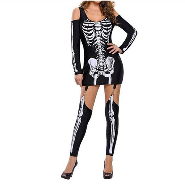 Skeleton Print Halloween Costume