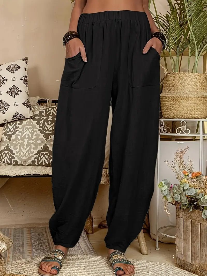 Relaxed Loose Fit Trousers for Women