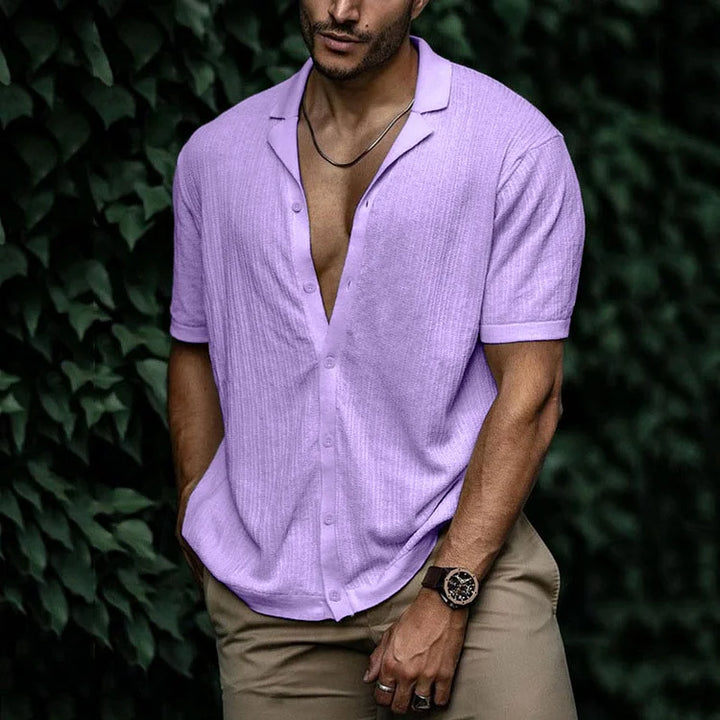 Men's Linen Summer Button-Up Shirt
