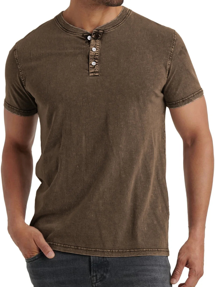 Soft Touch Shortsleeve Henley T Shirt for Men