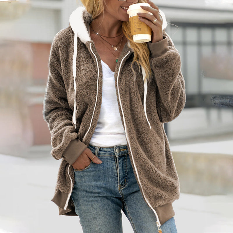 Ivy | Hooded Teddy Jacket for Extra Warmth