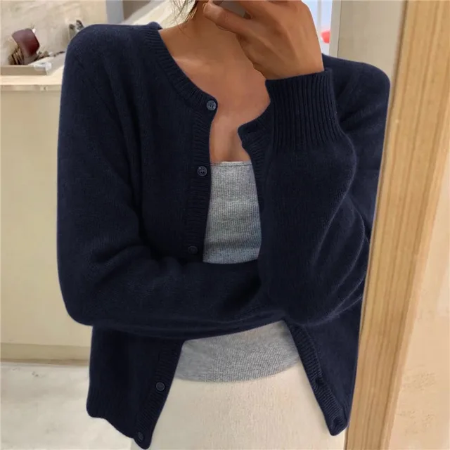 Nina | Solid Color Knit Cardigan for Women