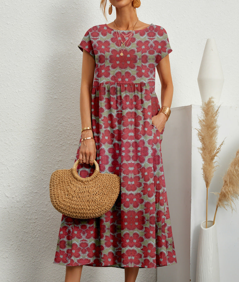 Frances | Chic Floral Midi Dress for Any Event