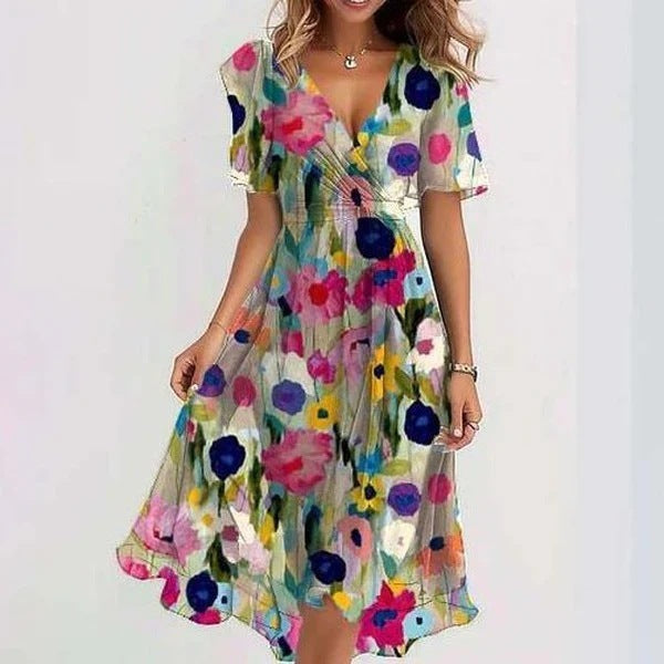Elegant Floral Summer Dress for Women