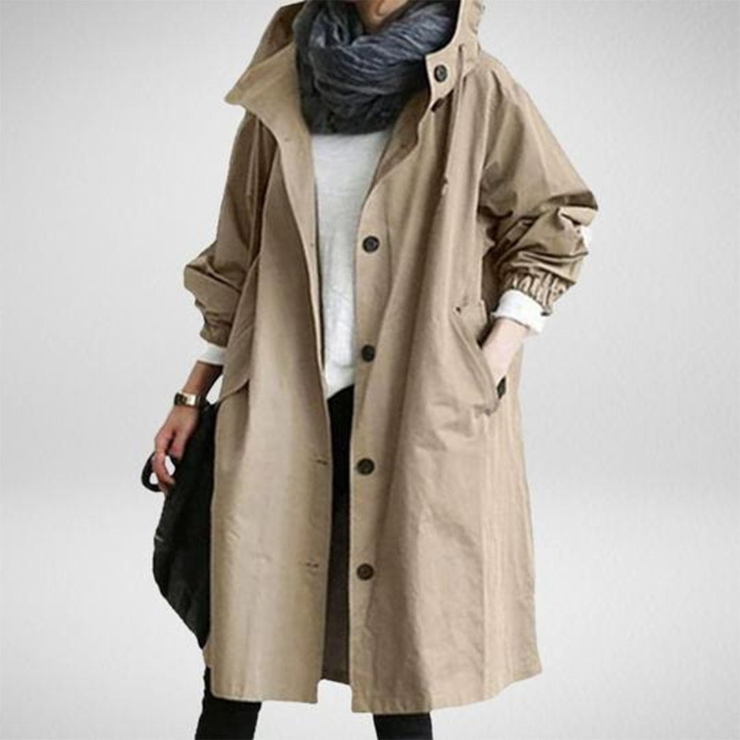 Jane | Women's Long Raincoat with Wind and Waterproof