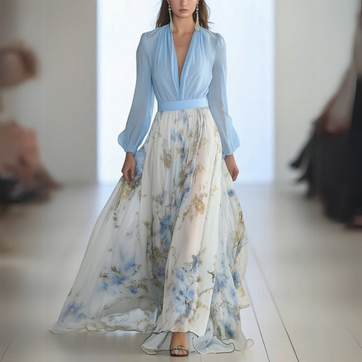 Elegant Floral Maxi Dress for Summer Party