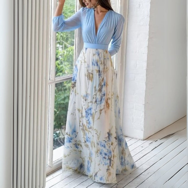 Elegant Floral Maxi Dress for Summer Party