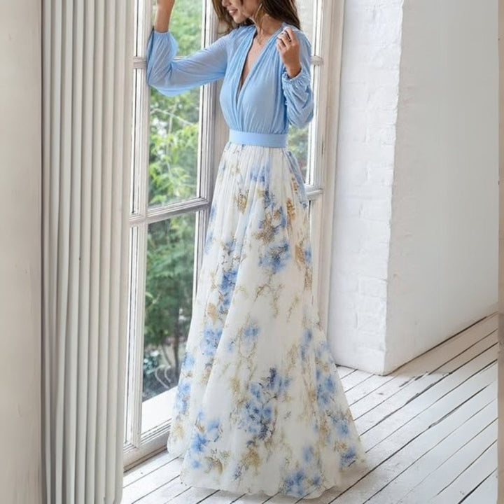 Elegant Floral Maxi Dress for Summer Party