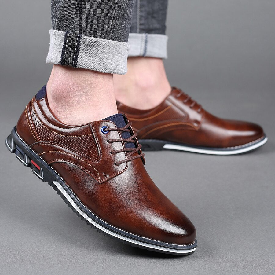 Men's Elegant Leather Oxford Dress Shoes