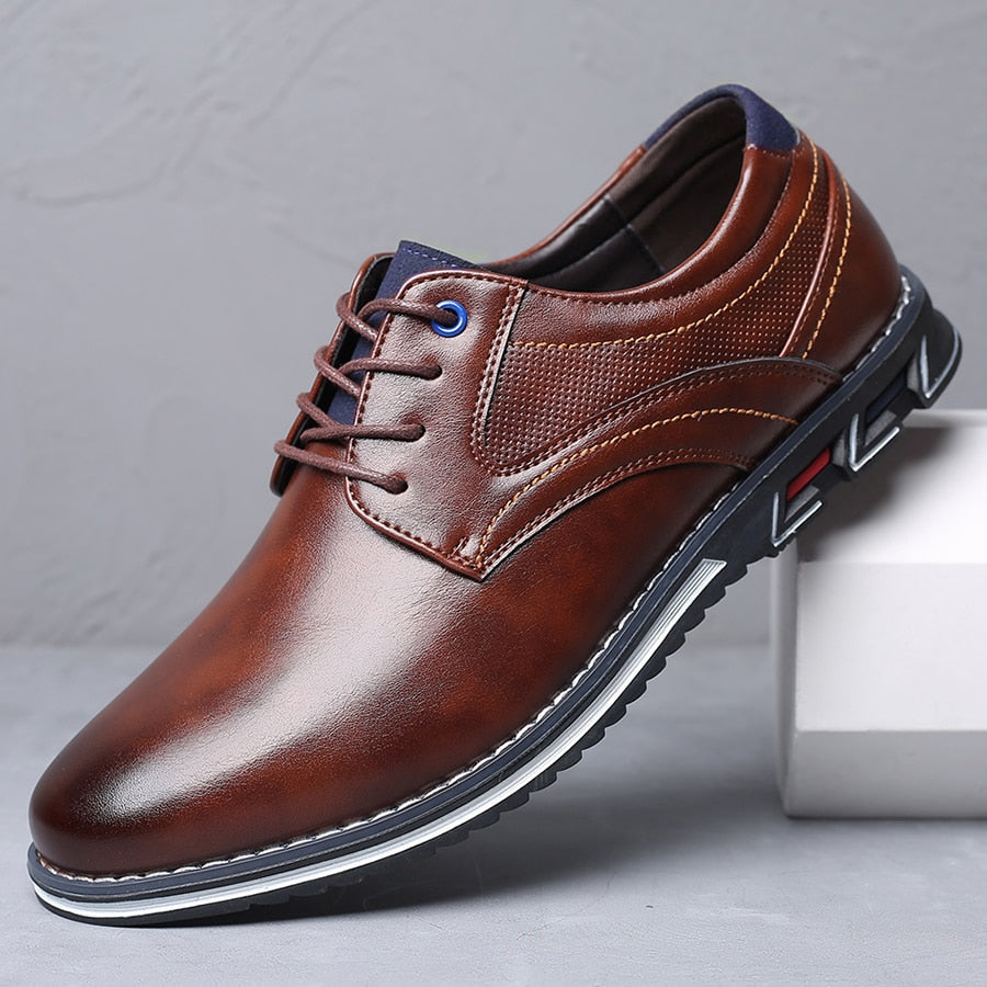 Men's Elegant Leather Oxford Dress Shoes
