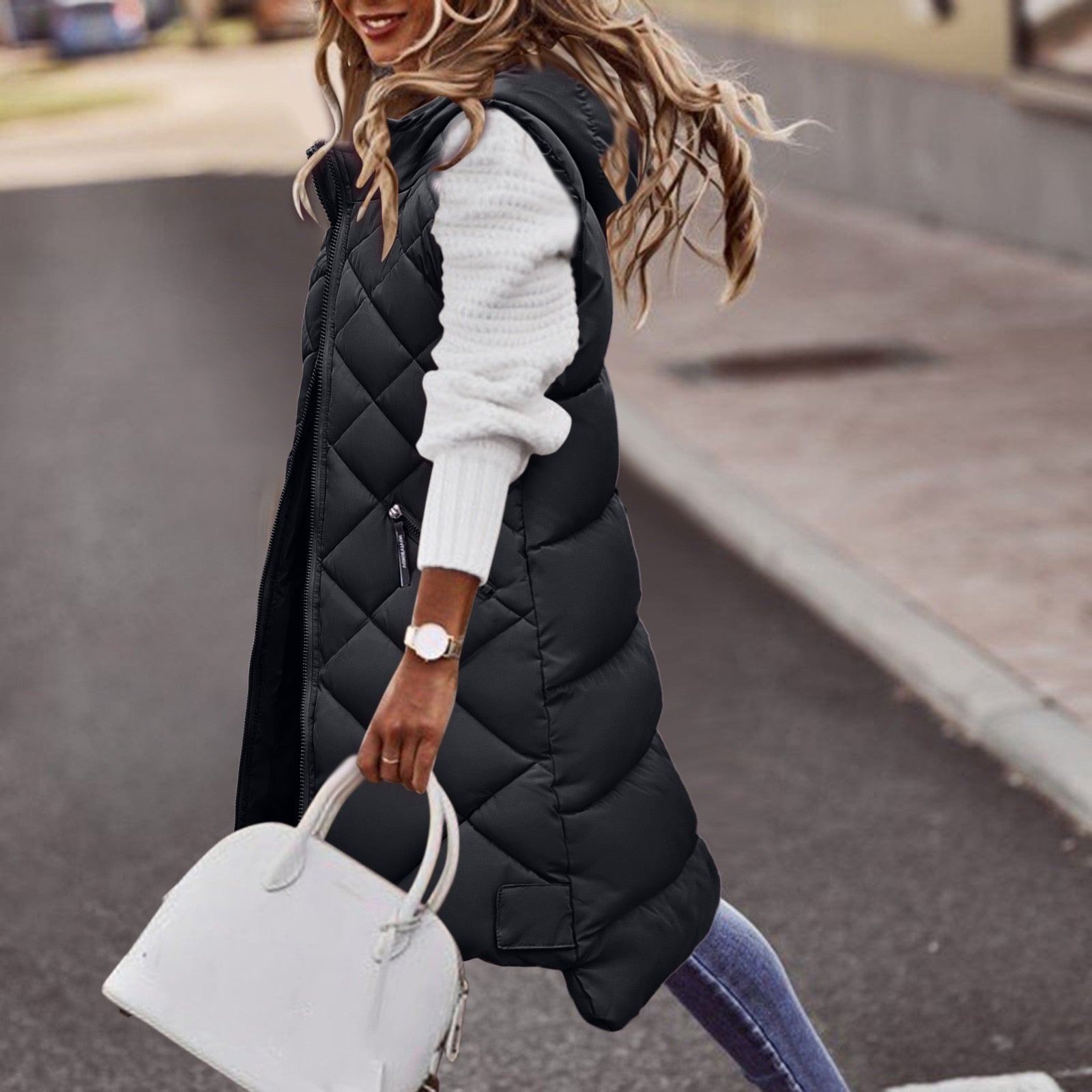 Rose | Women's Hooded Winter Vest