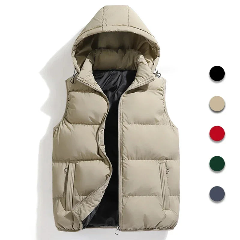 Caleb | Men's Gilet with Detachable Hood