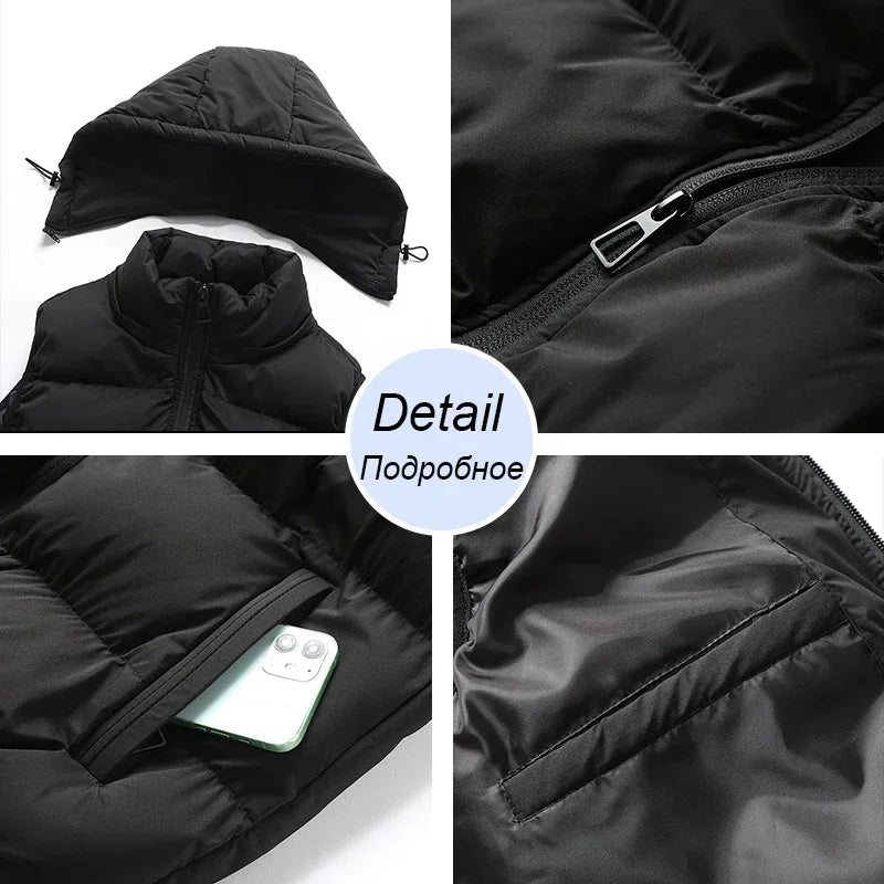 Caleb | Men's Gilet with Detachable Hood