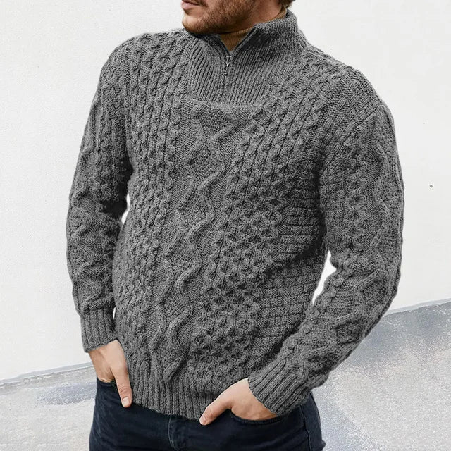 John | Men's Zipper Knit Sweater