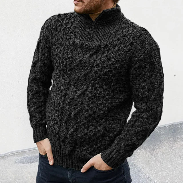 John | Men's Zipper Knit Sweater
