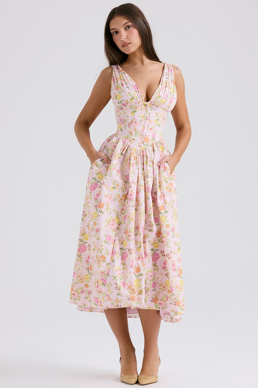 Sophia | Chic Floral Sundress for Sunny Days