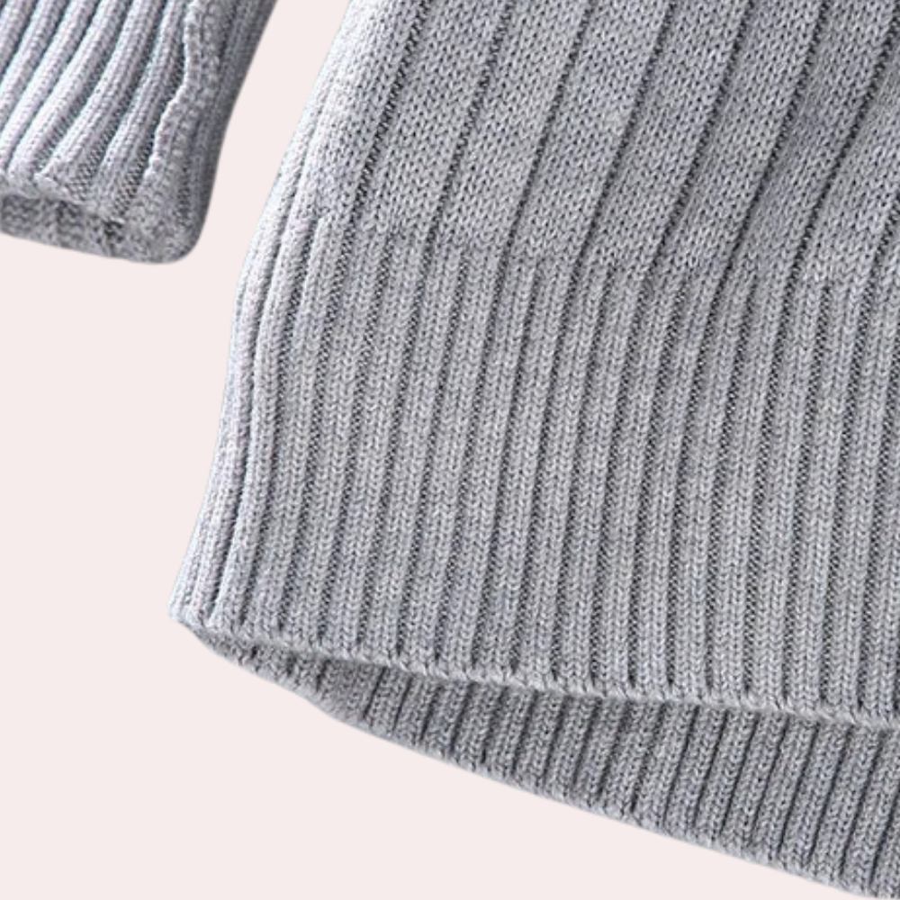 Silas | Modern Knitted Zipper Cardigan for Men