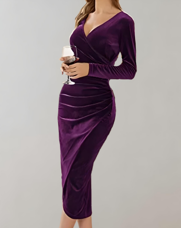 Elegant Women's V-Neck Summer Dress for Comfort
