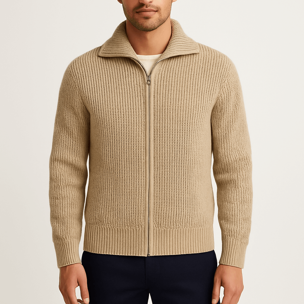 Charles | Men's Full-Zip Knit Cardigan