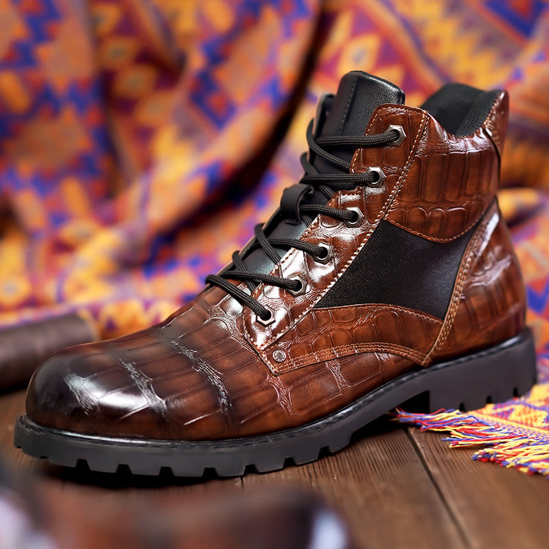 Matthew | Men's Elegant Crocodile Leather Boots