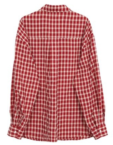 Blair | Chic Gingham Shirt with Rolled Cuffs