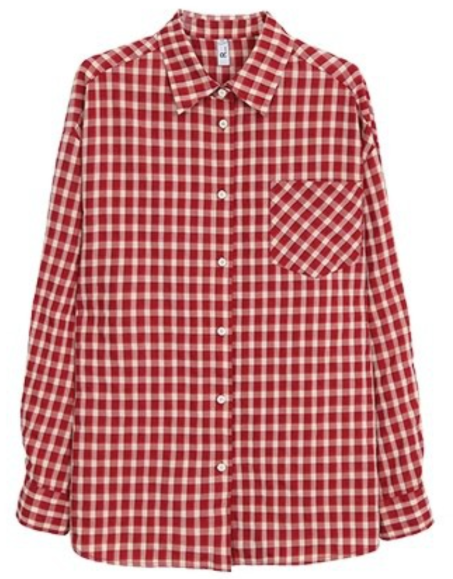 Blair | Chic Gingham Shirt with Rolled Cuffs