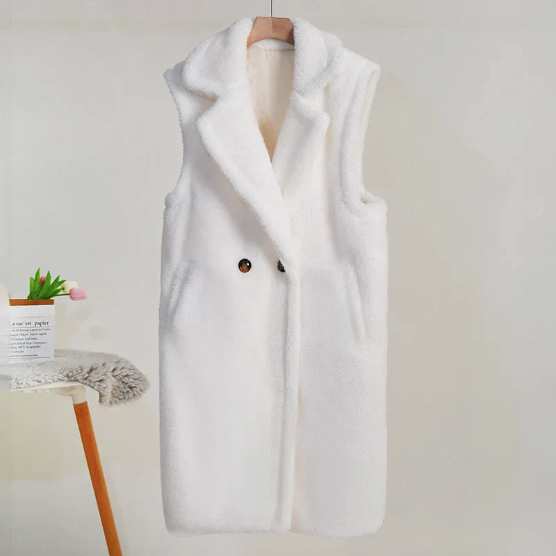 Ava | Sleeveless Teddy Jacket for Layered Look