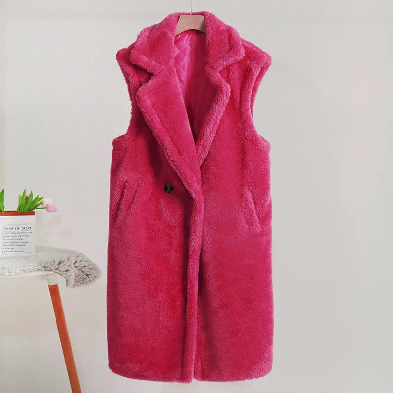 Ava | Sleeveless Teddy Jacket for Layered Look