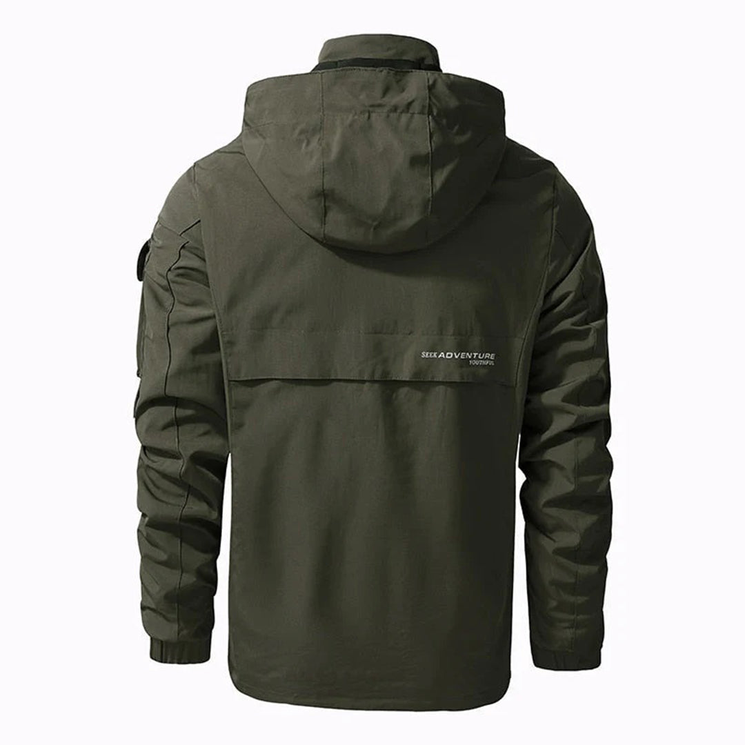 Eli | Men's Waterproof Rain Jacket with Hood | Lightweight Bomber Style