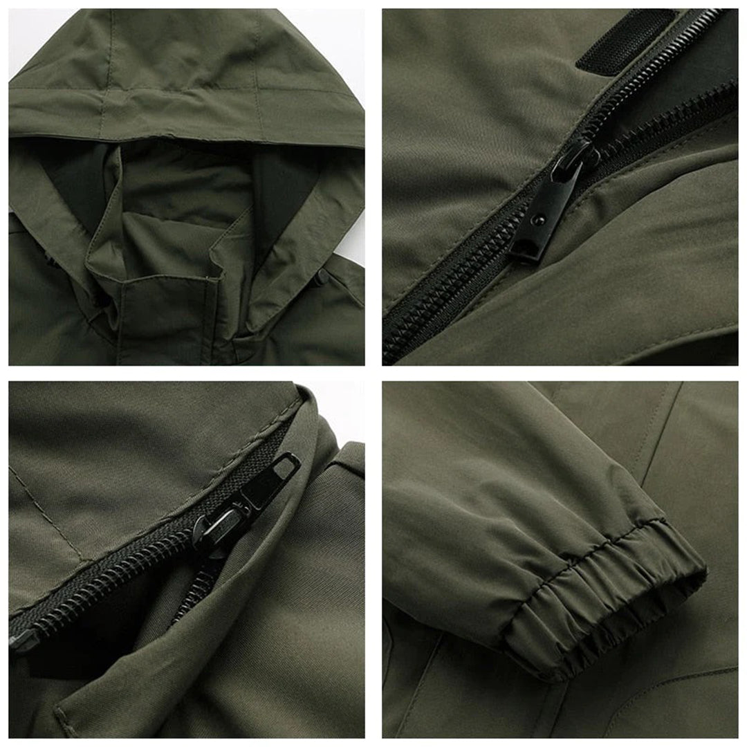 Eli | Men's Waterproof Rain Jacket with Hood | Lightweight Bomber Style