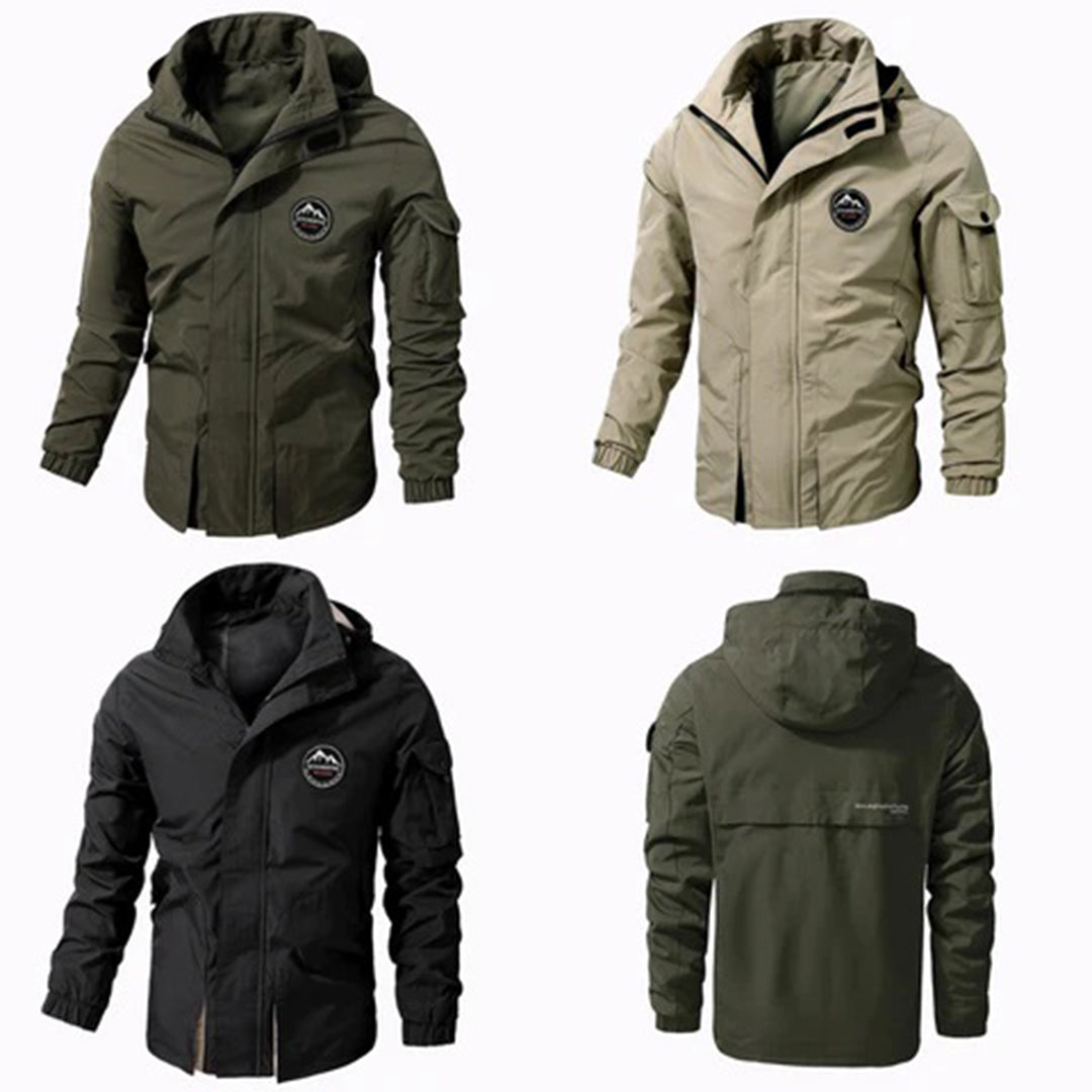 Eli | Men's Waterproof Rain Jacket with Hood | Lightweight Bomber Style