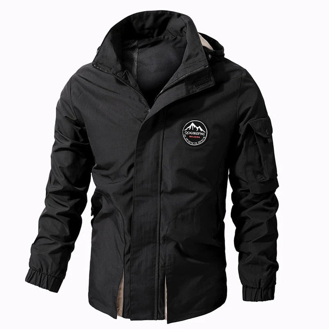 Eli | Men's Waterproof Rain Jacket with Hood | Lightweight Bomber Style