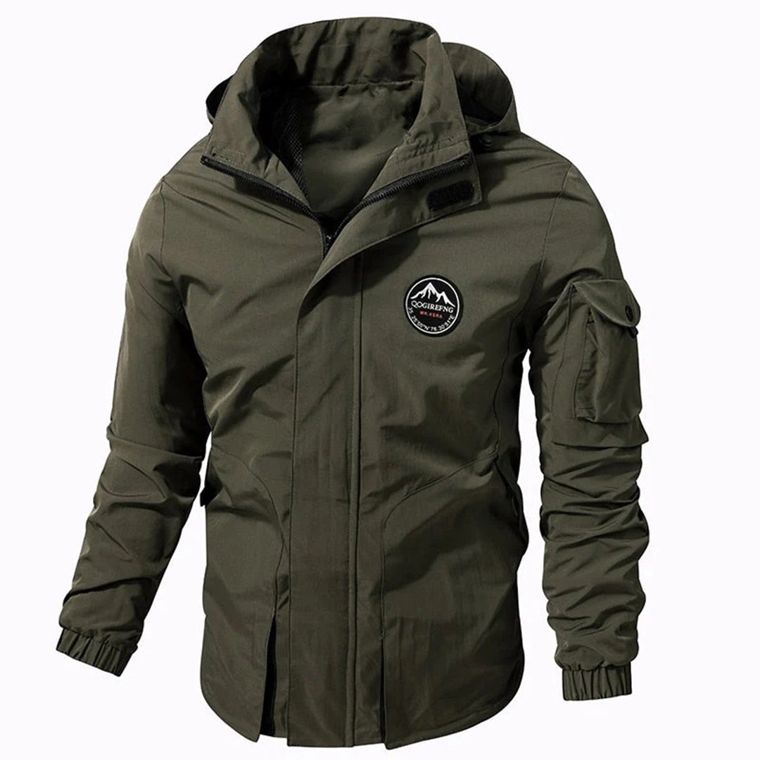 Eli | Men's Waterproof Rain Jacket with Hood | Lightweight Bomber Style