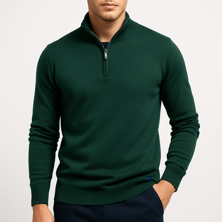 Joseph | Men's Fitted Quarter-Zip Knit Sweater