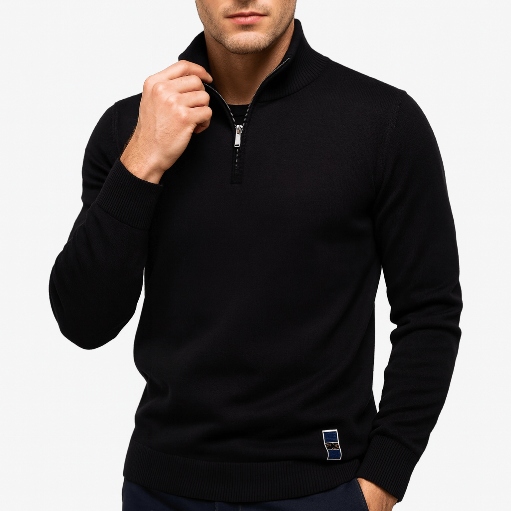 Joseph | Men's Fitted Quarter-Zip Knit Sweater