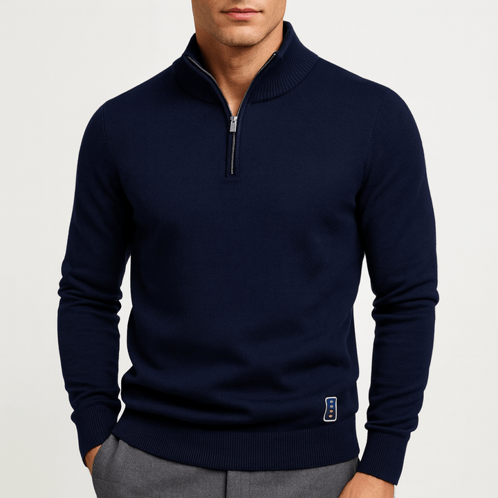 Joseph | Men's Fitted Quarter-Zip Knit Sweater