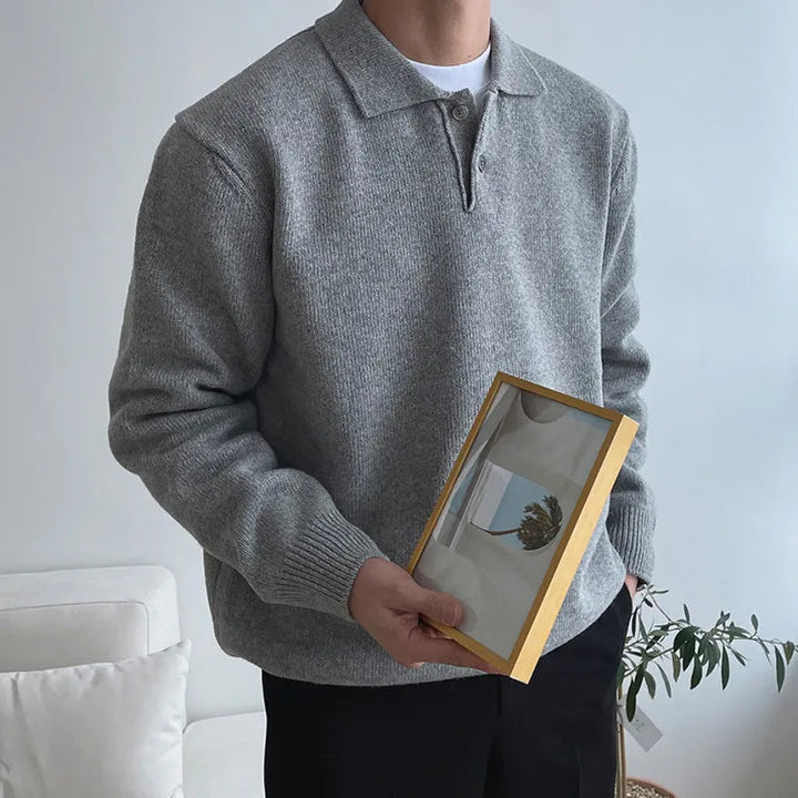 Edward | Men's Elegant Tailored Polo Sweater