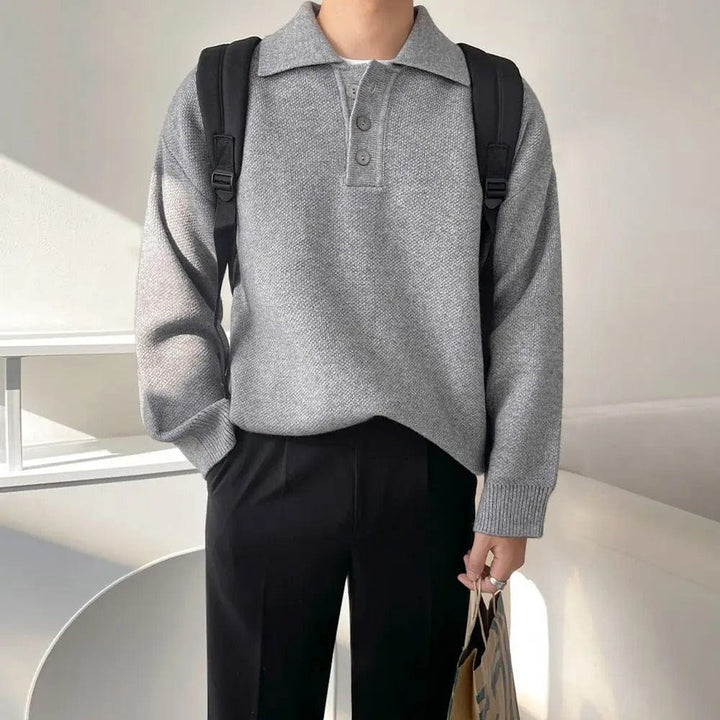 Edward | Men's Elegant Tailored Polo Sweater