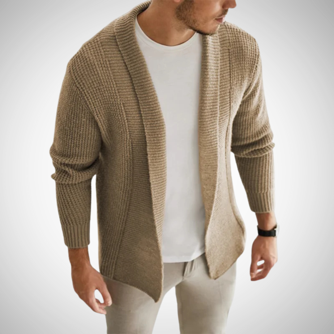James | Men's Zip-Up Knitted Cardigan