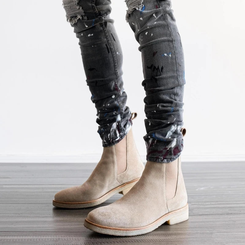 James | Men's Suede Chelsea Boots