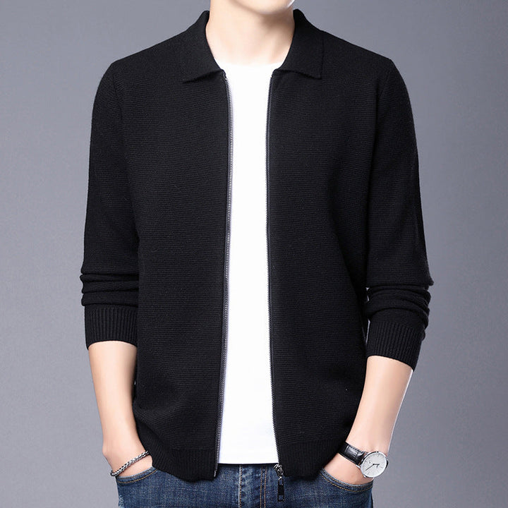 Michael | Men's Slim Wool Zip Cardigan