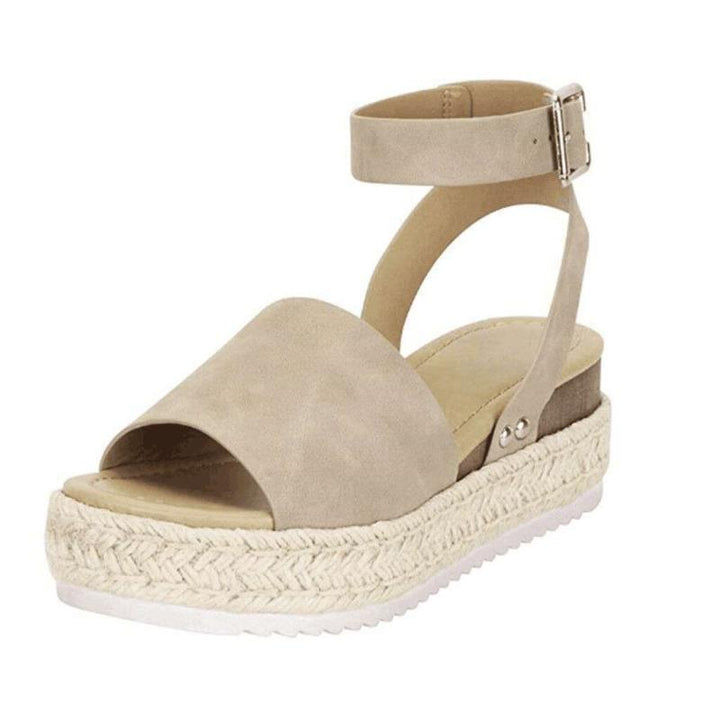 Jordan | Chic Jute Wedge Sandals for Women