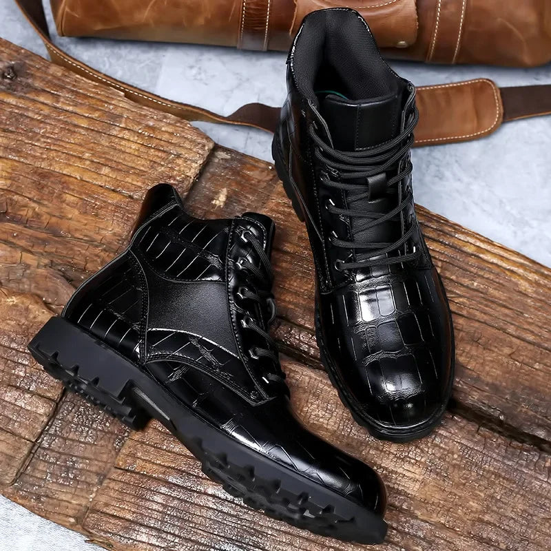 Matthew | Men's Elegant Crocodile Leather Boots