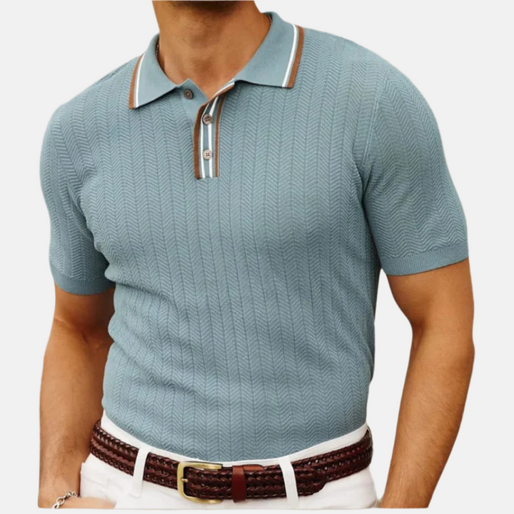 James | Classic Striped Short Sleeve Polo