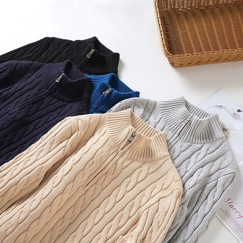 Luke | Old Money Half Zip Sweater for Men