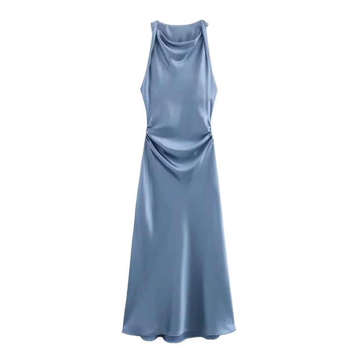 Maricar | Chic Satin Midi Dress for Her