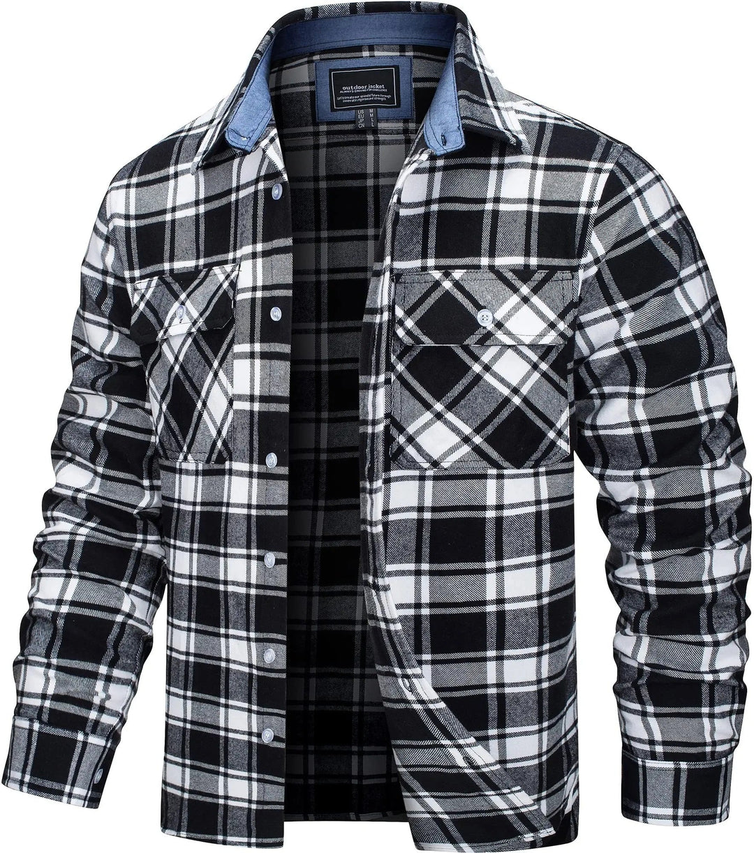 Cotton Plaid Flannel Lumberjack Shirt