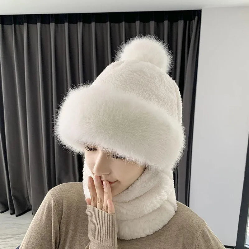 Cozy Women's Winter Beanie with Scarf