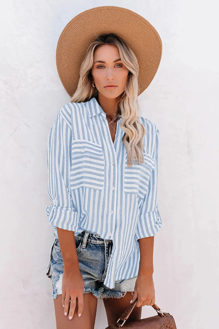Jane | Elegant Striped Blouse for Everyday Style