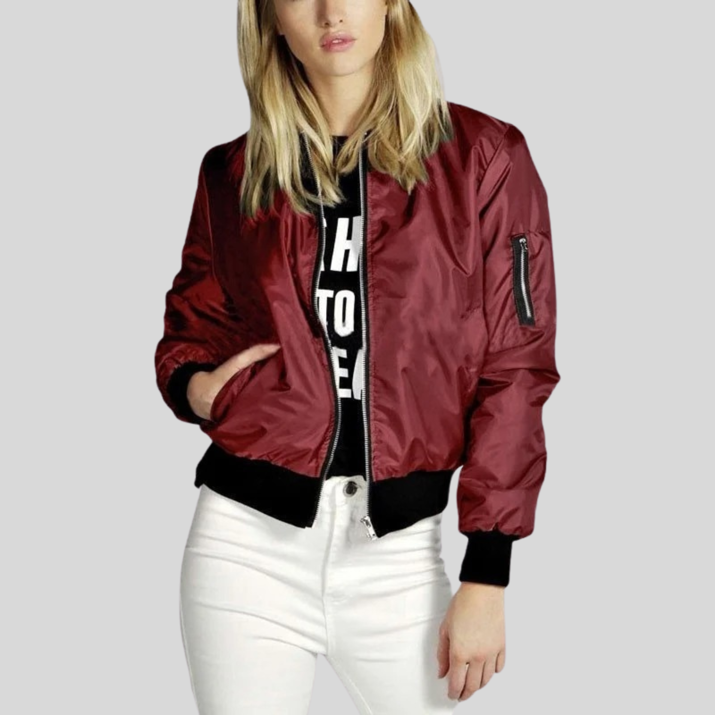 Lily | Women's Long Sleeve Bomber Jacket